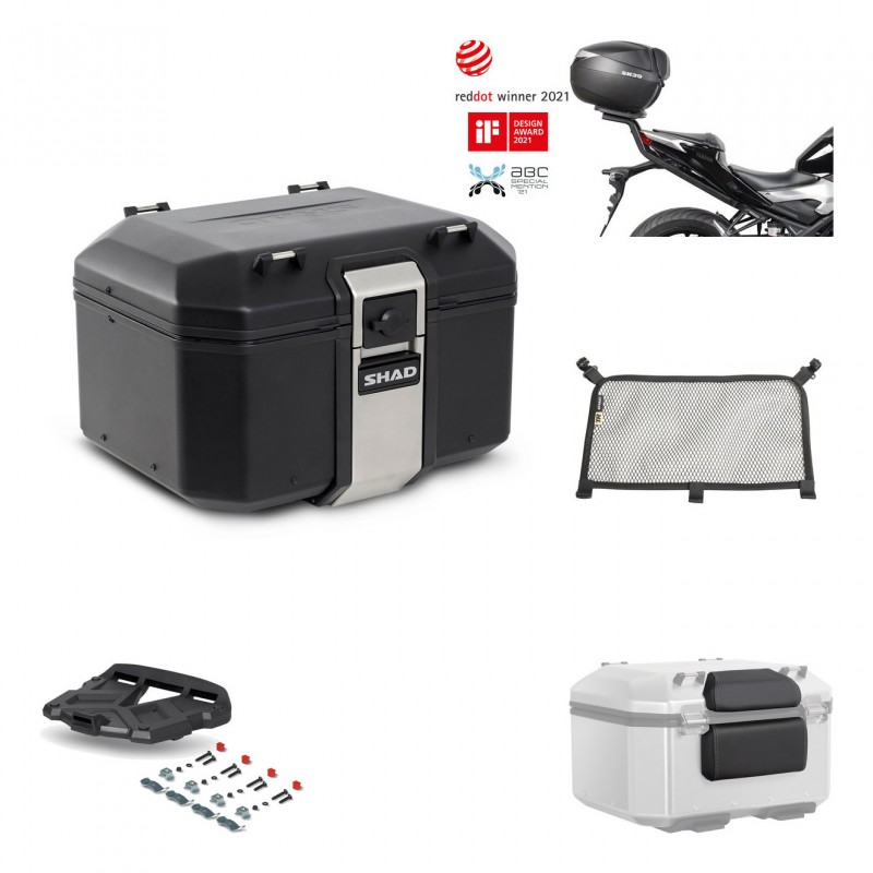 SHAD Baul trasero + parrilla soporte montaje accesorios TR48 TERRA BLACK EDITION KIT-451621