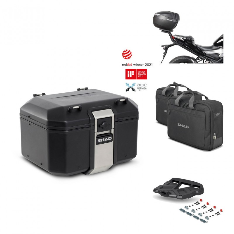 SHAD Rear trunk + grill mounting bracket accessories TR48 TERRA BLACK EDITION KIT-451622