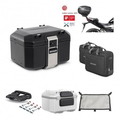 SHAD Baul trasero + parrilla soporte montaje accesorios TR48 TERRA BLACK EDITION KIT-451625