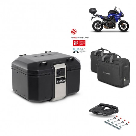 SHAD Baul trasero + parrilla soporte montaje accesorios TR48 TERRA BLACK EDITION KIT-451645