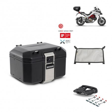 SHAD Baul trasero + parrilla soporte montaje accesorios TR48 TERRA BLACK EDITION KIT-451689