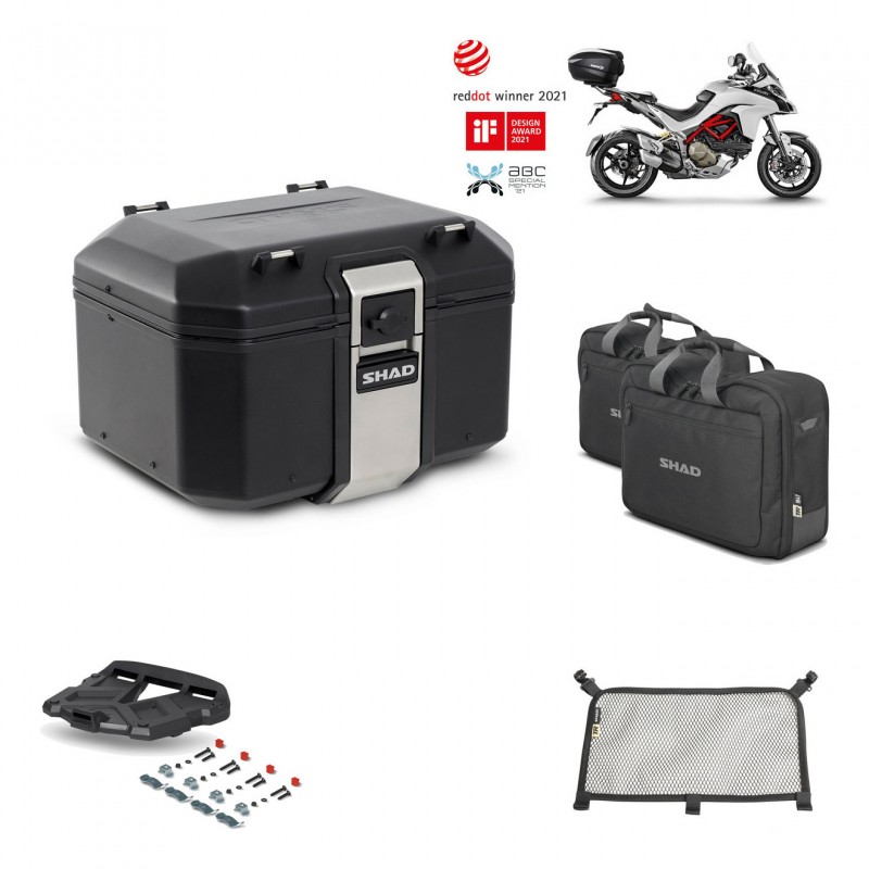 SHAD Baul trasero + parrilla soporte montaje accesorios TR48 TERRA BLACK EDITION KIT-451693