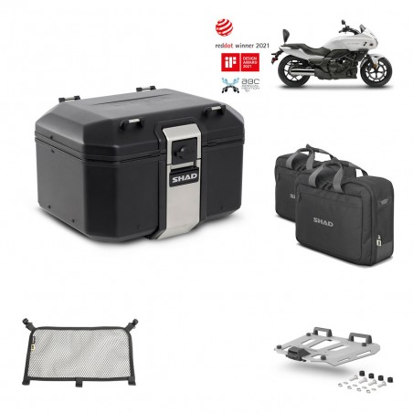 SHAD Baul trasero + parrilla soporte montaje accesorios TR48 TERRA BLACK EDITION KIT-451701