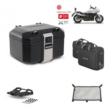 SHAD Baul trasero + parrilla soporte montaje accesorios TR48 TERRA BLACK EDITION KIT-451709