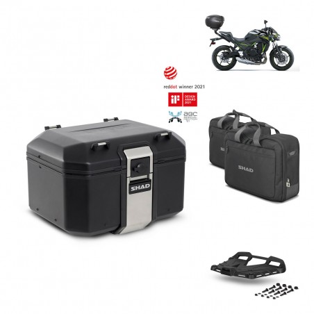 SHAD Baul trasero + parrilla soporte montaje accesorios TR48 TERRA BLACK EDITION KIT-451730