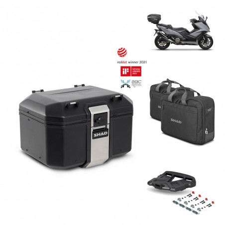 SHAD Baul trasero + parrilla soporte montaje accesorios TR48 TERRA BLACK EDITION KIT-451806