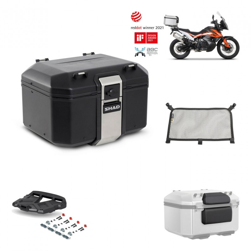 SHAD Baul trasero + parrilla soporte montaje accesorios TR48 TERRA BLACK EDITION KIT-451828