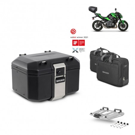 SHAD Baul trasero + parrilla soporte montaje accesorios TR48 TERRA BLACK EDITION KIT-451837