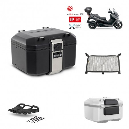 SHAD Baul trasero + parrilla soporte montaje accesorios TR48 TERRA BLACK EDITION KIT-451867