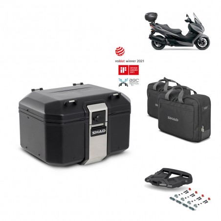 SHAD Baul trasero + parrilla soporte montaje accesorios TR48 TERRA BLACK EDITION KIT-451875