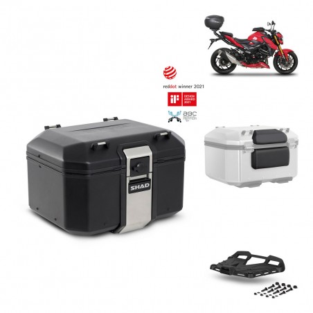 SHAD Baul trasero + parrilla soporte montaje accesorios TR48 TERRA BLACK EDITION KIT-451888