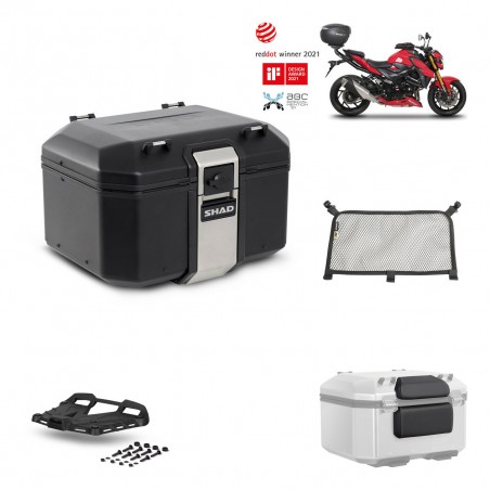 SHAD Baul trasero + parrilla soporte montaje accesorios TR48 TERRA BLACK EDITION KIT-451890