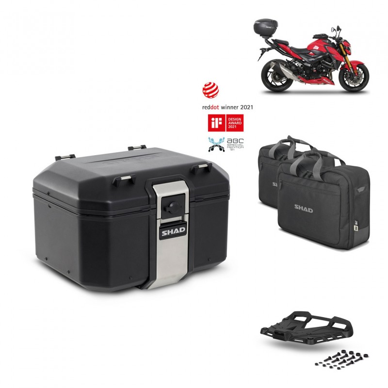 SHAD Baul trasero + parrilla soporte montaje accesorios TR48 TERRA BLACK EDITION KIT-451891