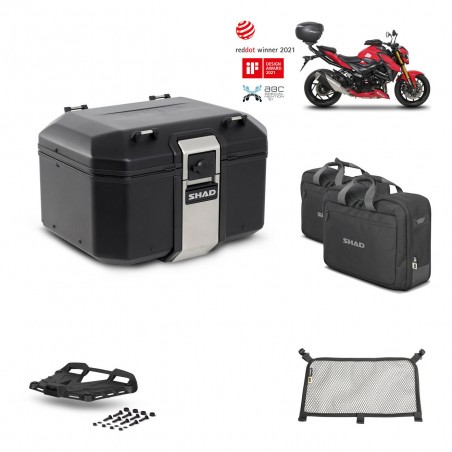 SHAD Baul trasero + parrilla soporte montaje accesorios TR48 TERRA BLACK EDITION KIT-451893