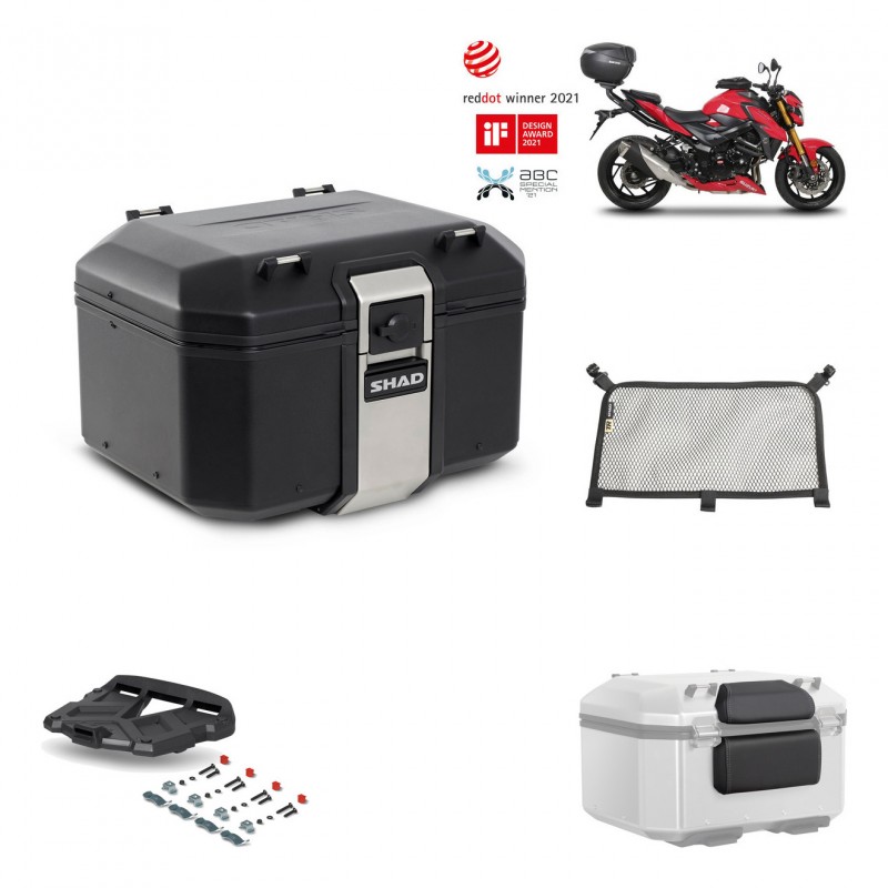 SHAD Baul trasero + parrilla soporte montaje accesorios TR48 TERRA BLACK EDITION KIT-451897