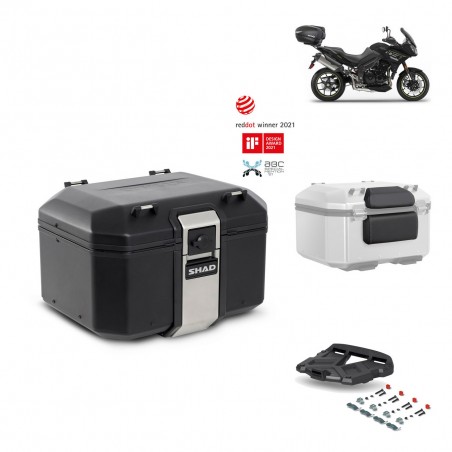 SHAD Baul trasero + parrilla soporte montaje accesorios TR48 TERRA BLACK EDITION KIT-451964