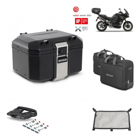 SHAD Baul trasero + parrilla soporte montaje accesorios TR48 TERRA BLACK EDITION KIT-451969