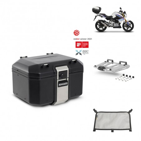 SHAD Baul trasero + parrilla soporte montaje accesorios TR48 TERRA BLACK EDITION KIT-451996