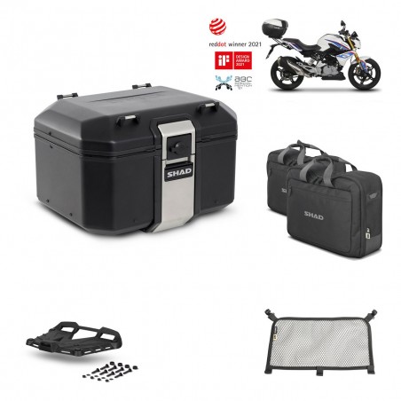 SHAD Baul trasero + parrilla soporte montaje accesorios TR48 TERRA BLACK EDITION KIT-452008