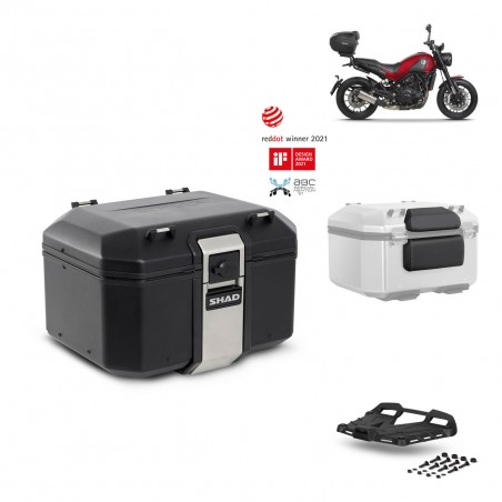 SHAD Baul trasero + parrilla soporte montaje accesorios TR48 TERRA BLACK EDITION KIT-452049