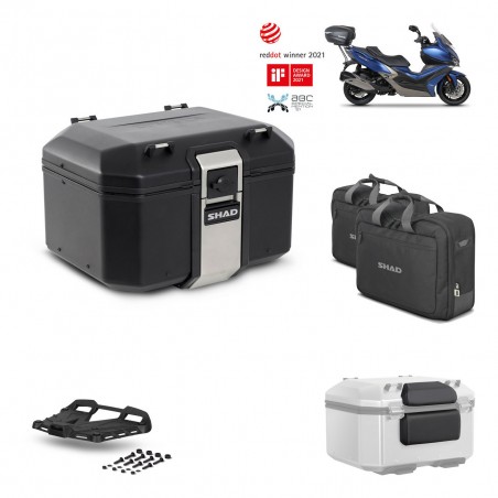 SHAD Baul trasero + parrilla soporte montaje accesorios TR48 TERRA BLACK EDITION KIT-452122