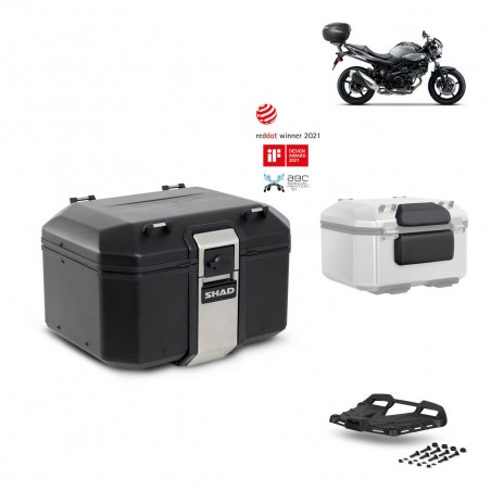 SHAD Baul trasero + parrilla soporte montaje accesorios TR48 TERRA BLACK EDITION KIT-452164