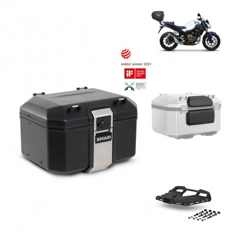SHAD Baul trasero + parrilla soporte montaje accesorios TR48 TERRA BLACK EDITION KIT-452256