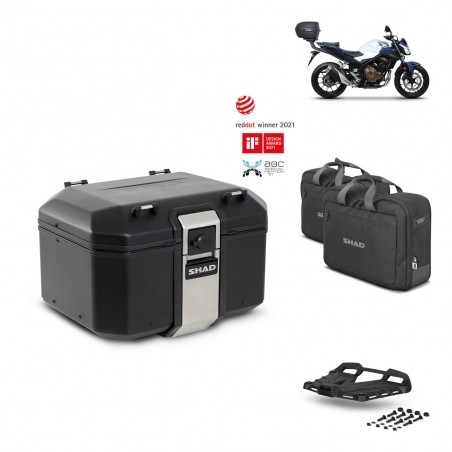 SHAD Baul trasero + parrilla soporte montaje accesorios TR48 TERRA BLACK EDITION KIT-452259