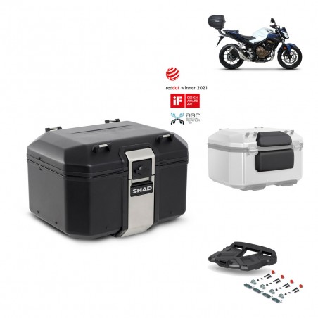 SHAD Baul trasero + parrilla soporte montaje accesorios TR48 TERRA BLACK EDITION KIT-452263