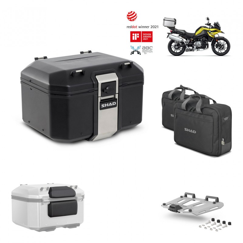 SHAD Baul trasero + parrilla soporte montaje accesorios TR48 TERRA BLACK EDITION KIT-452298