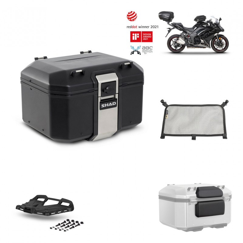 SHAD Baul trasero + parrilla soporte montaje accesorios TR48 TERRA BLACK EDITION KIT-452350