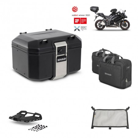 SHAD Baul trasero + parrilla soporte montaje accesorios TR48 TERRA BLACK EDITION KIT-452353