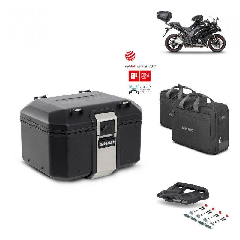 SHAD Baul trasero + parrilla soporte montaje accesorios TR48 TERRA BLACK EDITION KIT-452358