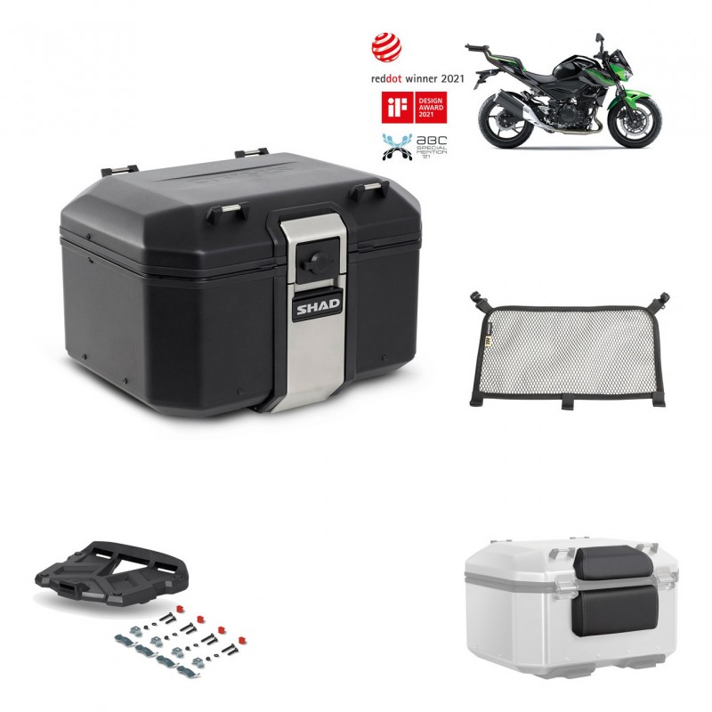 SHAD Baul trasero + parrilla soporte montaje accesorios TR48 TERRA BLACK EDITION KIT-452587