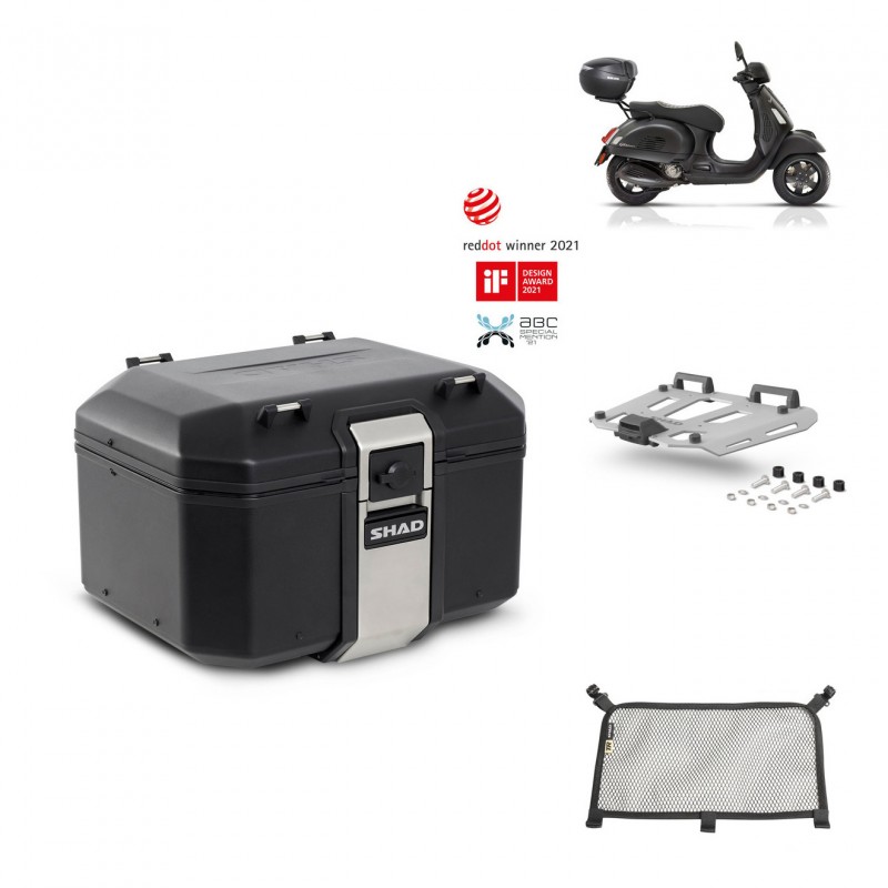 SHAD Baul trasero + parrilla soporte montaje accesorios TR48 TERRA BLACK EDITION KIT-452594