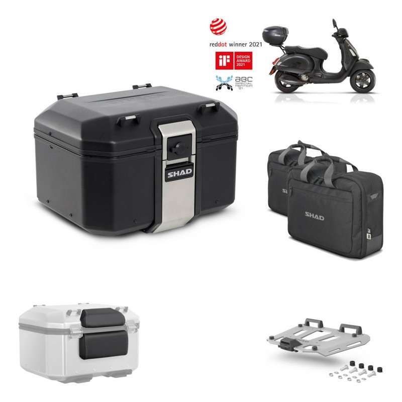 SHAD Baul trasero + parrilla soporte montaje accesorios TR48 TERRA BLACK EDITION KIT-452597