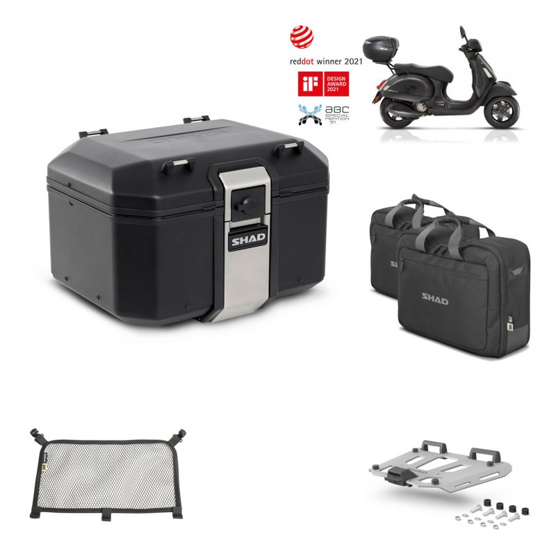 SHAD Baul trasero + parrilla soporte montaje accesorios TR48 TERRA BLACK EDITION KIT-452598