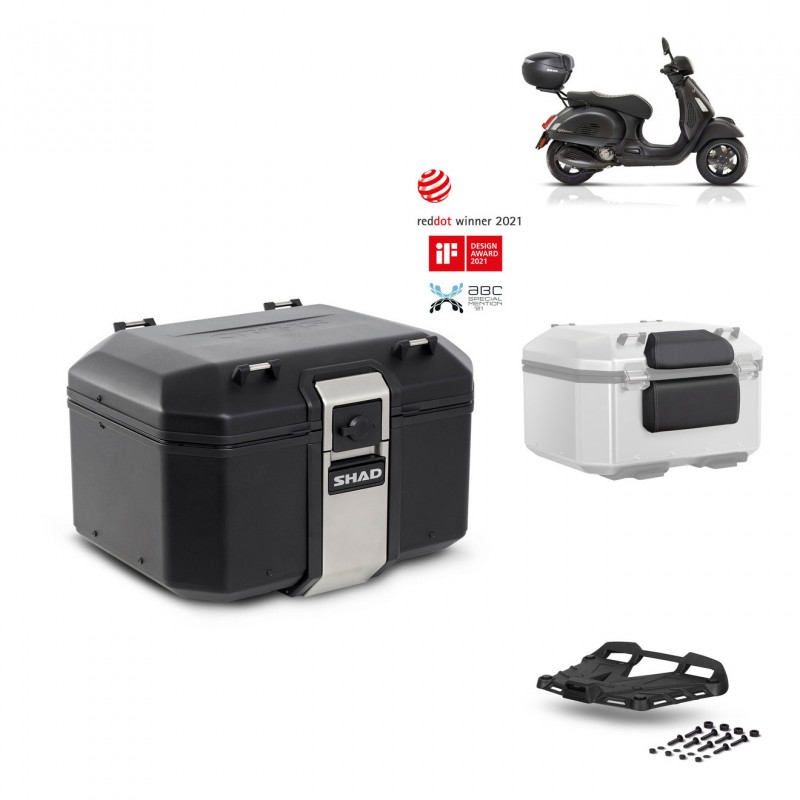 SHAD Baul trasero + parrilla soporte montaje accesorios TR48 TERRA BLACK EDITION KIT-452601