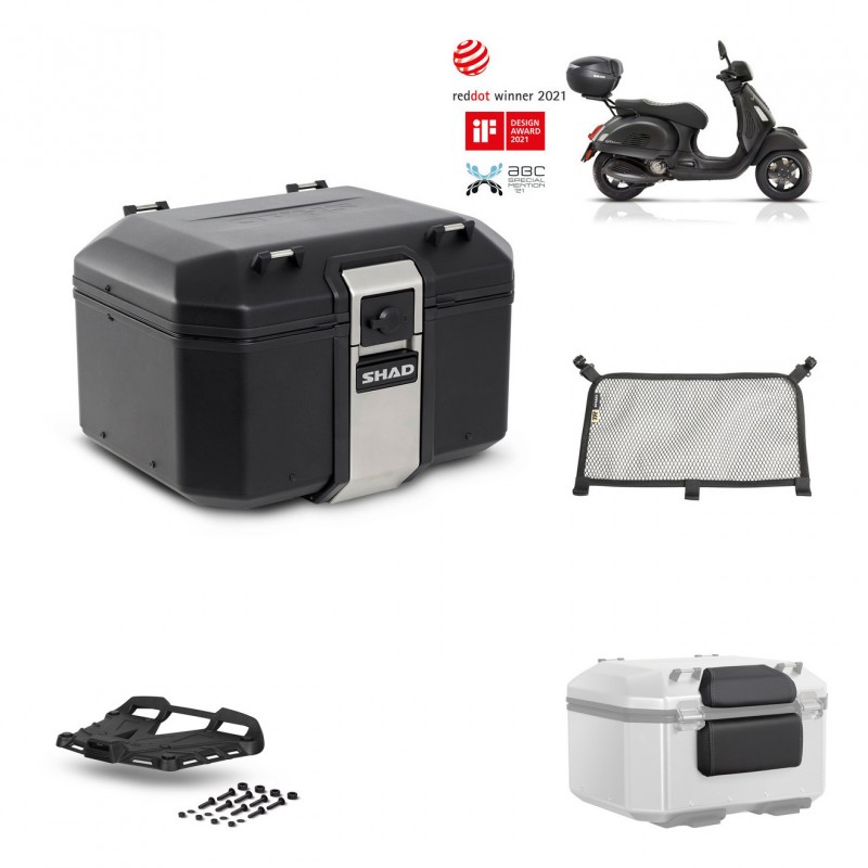 SHAD Baul trasero + parrilla soporte montaje accesorios TR48 TERRA BLACK EDITION KIT-452603
