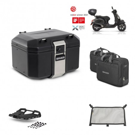 SHAD Baul trasero + parrilla soporte montaje accesorios TR48 TERRA BLACK EDITION KIT-452606
