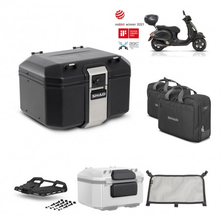 SHAD Baul trasero + parrilla soporte montaje accesorios TR48 TERRA BLACK EDITION KIT-452607