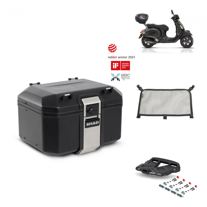 SHAD Baul trasero + parrilla soporte montaje accesorios TR48 TERRA BLACK EDITION KIT-452609