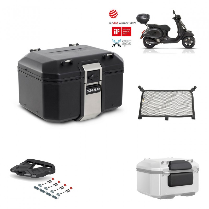 SHAD Baul trasero + parrilla soporte montaje accesorios TR48 TERRA BLACK EDITION KIT-452610