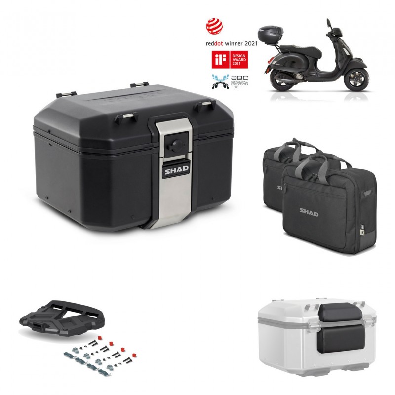 SHAD Baul trasero + parrilla soporte montaje accesorios TR48 TERRA BLACK EDITION KIT-452612