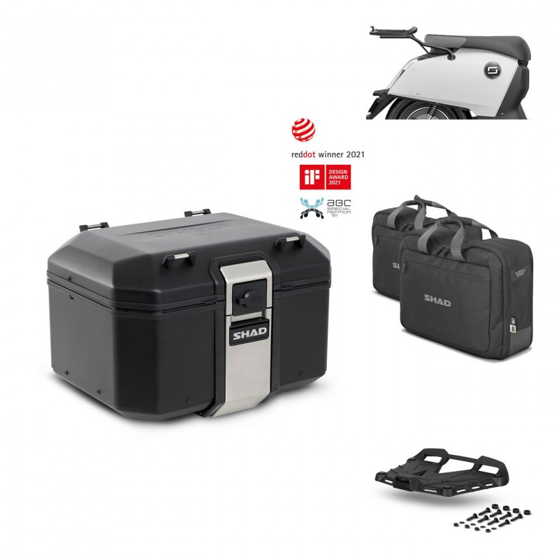 SHAD Baul trasero + parrilla soporte montaje accesorios TR48 TERRA BLACK EDITION KIT-452627