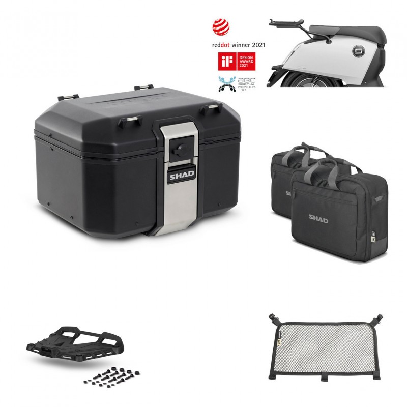 SHAD Baul trasero + parrilla soporte montaje accesorios TR48 TERRA BLACK EDITION KIT-452629