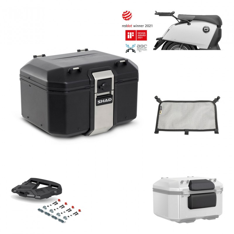 SHAD Baul trasero + parrilla soporte montaje accesorios TR48 TERRA BLACK EDITION KIT-452633