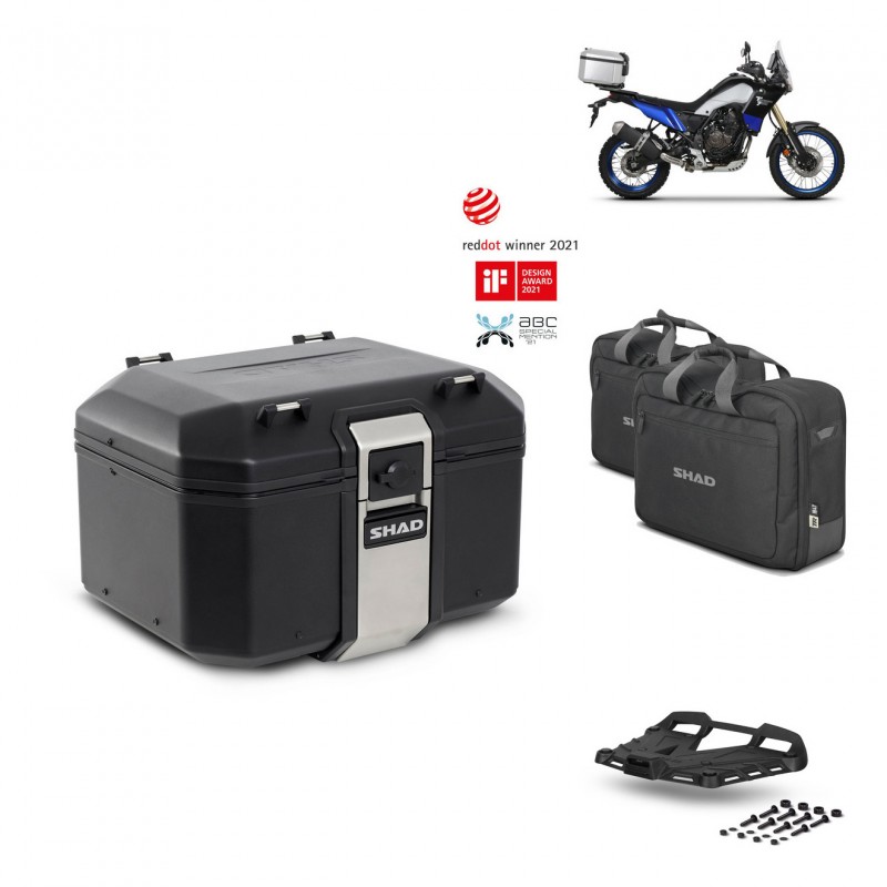 SHAD Baul trasero + parrilla soporte montaje accesorios TR48 TERRA BLACK EDITION KIT-452673
