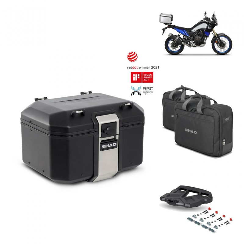 SHAD Baul trasero + parrilla soporte montaje accesorios TR48 TERRA BLACK EDITION KIT-452680
