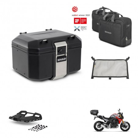 SHAD Baul trasero + parrilla soporte montaje accesorios TR48 TERRA BLACK EDITION KIT-452698